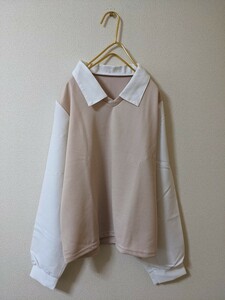 1度着用　SHEIN　シーン　シャツドッキングカットソー