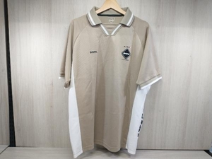 夏 F.C.R.B.(F.C.Real Bristol) エフシーアールビー ポロシャツ 半袖シャツ GAME SHIRT ゴルフ フットサル ポリエステル ベージュ XL