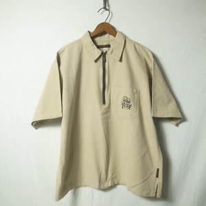 90s デッドストック USA製 BRONZE AGE ブロンズエイジ ハーフジップ 半袖 プルオーバーシャツ L / Z-BOYS DOGTOWN ZORLAC SK8 NOS