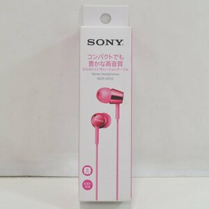 HO1 未使用品 SONY ソニー イヤホン MDR-EX155 ハンズフリー通話 ピンク