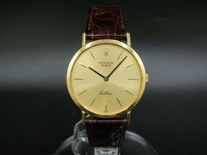 ROLEX Geneve cellini チェリーニ ロレックス ジェネーブ 18K 腕時計 稼働品 011902