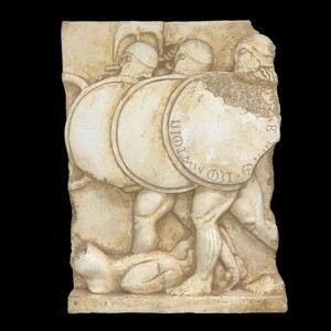 ギリシャの史跡　石膏　レプリカ壁画　古代ギリシャ　人物　ローマgreece 兵士　壁掛け アンティーク　ヨーロッパ　美術品　ミュージアム