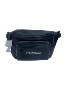 BALENCIAGA◆EVERYDAY BELT PACK/ブラック/ウエストバッグ/レザー/552375・1000・W・568008