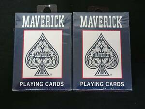 【G302】MAVERICK　マーベリック　POKER　PLAYING CARDS　青　2点セット　未開封　激レア　カード　デック　トランプ　マジック　手品
