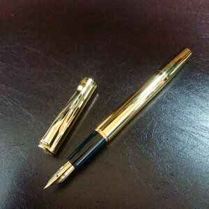 【美品】 ウォーターマン ファセット ゴールドプレート Waterman ペン先 18K 750 管R3