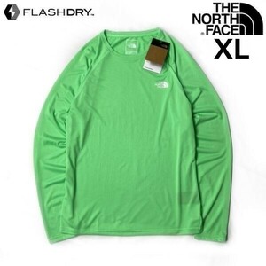 1円～!売切!【正規新品】THE NORTH FACE BREEZE L/S 長袖 Tシャツ ロンT US限定 速乾 撥水 スポーツ キャンプ アウトドア(XL)緑 180902-20