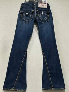 TRUE RELIGION トゥルーレリジョン JOEY SUPERT デニムパンツ 濃いインディゴ 未裾直 米国製 28 　　　 BJBD.E