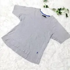 ポロバイラルフローレン　Tシャツ　グレー　刺繍ロゴ　M　a7239