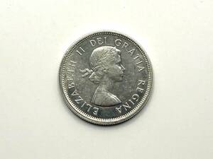 2278　カナダ　25セント 銀貨　1962年　貨幣　硬貨　2.4cm　6.0g　アンティーク
