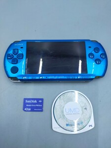 □SONY PlayStationPortable 本体 PSP-3000 バイブラントブルー ソニー プレステ
