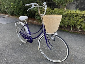 光自転車　トレミアン　２４型シングル　ムラサキ系　藤カゴ　ミニサイクル　デッドストック　ＨＩＫＡＲＩ