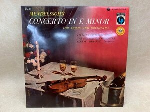 中古10インチ MENDELSSOHN Concerto in E minor DAVID OISTRAKH ダヴィッド・オイストラフ メンデルスゾーン ヴァイオリン ZL-39　CIF924