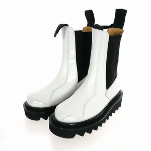 トーガ プルラ TOGA PULLA SIDE GORE BOOTS メタル サイドゴア ブーツ 35 白 ホワイト AJ1146 レディース