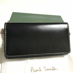 Paul smith リアルブライドル　キーケース　ポールスミス　ブライドルレザー　牛革　財布　ブラック　5連フック　PSK134