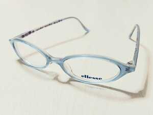 新品　ellesse　エレッセ　メガネ　眼鏡　高級感　オシャレ　上品　セルフレーム 水色