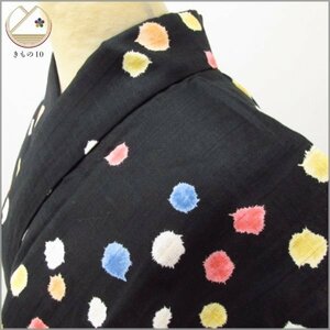 ★着物10★ 1円 木綿 浴衣 【tsumori chisato】ツモリチサト 猫 にゃんこ 身丈171cm 裄68cm [同梱可] ☆☆☆