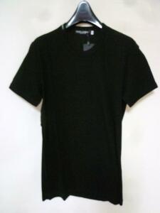 (655)DOLCE&GABBANA 半袖 Tシャツ 44 黒 無地 コットン