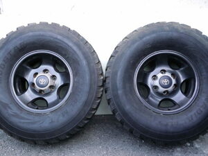 LAND CRUISER 80ランクル純正アルミブラック8J -0 6H 315/75R16 121Q MUD STAR RADIAL M/Tマッドタイヤプラド FJ CRUISER HILUX SURFタコマ