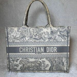 確実正規品　Christian Dior クリスチャンディオール ブックトート ミディアム　トートバッグ キャンバス 