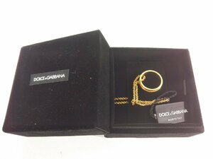DOLCE&GABBANA(ドルチェ&ガッバーナ) ゴールドカラー リングネックレス　 アクセサリー　オシャレ