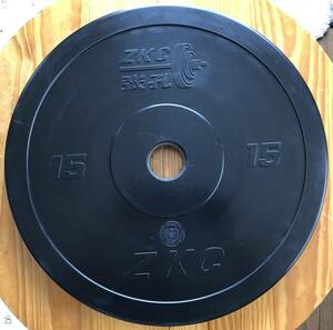 ★新品★ ZKC オリンピックプレート トレーニングディスク 15kg x 2枚 (計30kg) 50mm ★IWF公認品★