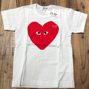 COMME des GARCONS PLAY　白Tシャツ　レディースSサイズ　AZ-T219