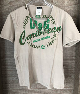 D&G ドルチェ&ガッバーナ DOLCE&GABBANA メンズ Tシャツ Vネック Lサイズ