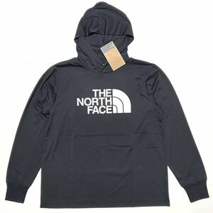 XL 新品 ノースフェイス ロングスリーブ ビッグロゴ フーティ 黒 ブラック フード付き ロンT パーカー Big Logo Hootee ロングスリーフ