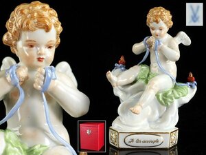 魁◆コレクター放出品 本物保証 Meissen マイセン 希少 箴言の天使『僕が彼等を結び付けてあげるよ』Je les accouple アシエ原形 専用箱