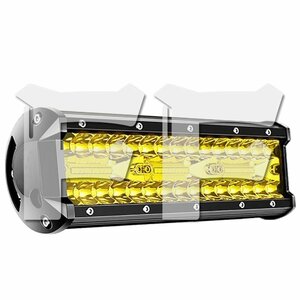 送料無料.. 9インチ LED ワークライト 作業灯 180W 1個 イエロー 12V/24V兼用 照明 トラック SUV ボート 建設機械 工事現場 SM180W 新品