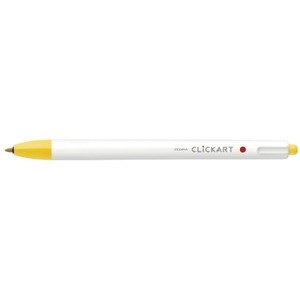 【新品】（まとめ） ゼブラ ノック式水性カラーペン クリッカート 黄 0.6mm 【×50セット】