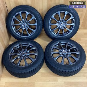 エスティマ カムリ オデッセイ等 2022年 良品 スタッドレス 215/55R17 94Q ダンロップ WM02 & AIR NOVA 17インチ 7J +48 5H 114.3 ▽Ｗ004