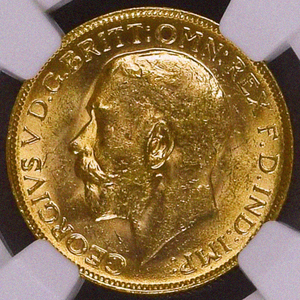 オーストラリア 1918年P ソブリン金貨 NGC MS63 ジョージ5世