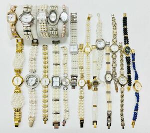 真珠系 パールタイプバンド 20個 点 個 宝石宝飾ストーン アクセサリー まとめて レディース 腕時計 大量 セット 628g ジャンク H127
