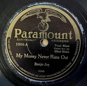 GUS CANNON w BLIND BLAKE PARAMOUNT My Money Never Run Out/ Jazz Gypsy Blues