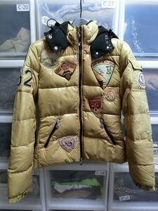 MONCLER TIBET BIG ワッペン チベット ダウンジャケット 1 マスタード 焦がし加工 モンクレール