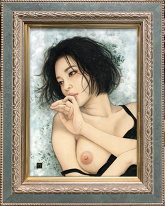 ●日本画額装　妃耶八「Pornograpy祥（しょう）」・【美人画づくし参】掲載画家