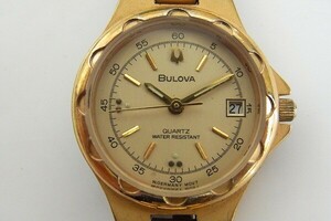 J437-S20-6895◎ BULOVA ブローバ 9063-5020 レディース クォーツ 腕時計 現状品① ◎