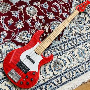 【激レア美品】ESP Edwards E-T-170BD Fiesta Red Tetsuya Bardic Bass 5弦ベース