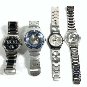 スウォッチ アイロニー スクーバ他 腕時計 各種 まとめ4点セット [swatch IRONY SCUBA 200 / NO 0 JEWELS(ダイヤ風ベルト)他] ＊ジャンク