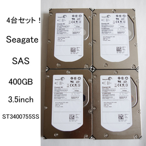 ★フォーマットのみ確認済 シーゲート SAS 400GB 4台セット！ 3.5インチ HDD ST3400755SS 10K Seagate ジャンク #3798