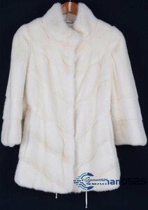 「毛皮の宝石」ミンクの輝きが美しいV字デザインコート 毛皮 リアルファーコート