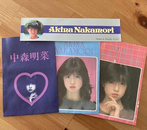 中森明菜さん　ステッカーシールとカード袋3種類　　Amada 研音　昭和アイドル　昭和レトロ　80年代アイドル アマダ