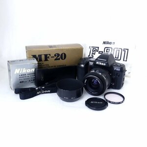 Nikon ニコン AF F-801 + AF NIKKOR 35-70mm F3.3-4.5、MF-20、レンズフード フィルムカメラ 通電OK USED /2404C