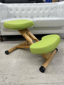 宮武製作所　バランスチェア　プロポーションチェア グリーン　学習イス　子供用　姿勢矯正椅子