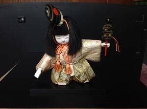 木目込み人形 古美術品 骨董 アンティーク 鈴を持って舞う童 鈴 昭和レトロ 古いもののようです レア 珍品