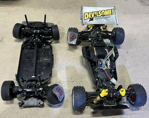 (M4)タミヤ TAMIYA ラジコン バギー デビルフィッシャーズなど まとめて2台 現状中古品