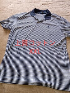 上質コットン　XXL custom fit ラルフローレン POLO RALPH LAUREN　ポロシャツ半袖ポロシャツ　ゴルフ　