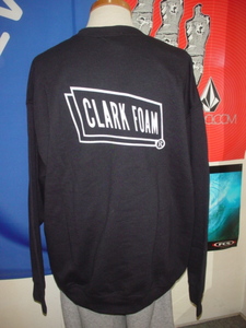 CLARK FOAM クラークフォーム スェットシャツ クルーネック ブラック 日本正規品 XLサイズ 新品 未使用