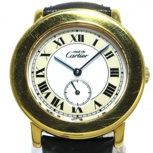 Cartier(カルティエ) 腕時計 マスト2 ロンド W1006922 レディース 925/革ベルト 白×ベージュ